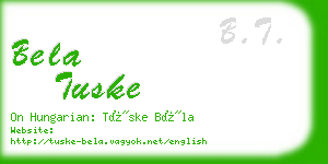 bela tuske business card